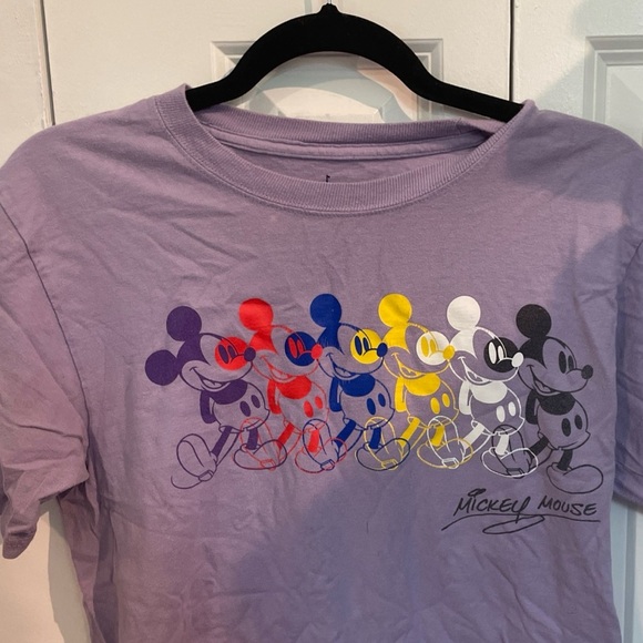 Disney Purple Short Sleeve Tee with Animated Design - Picture 1 of 5